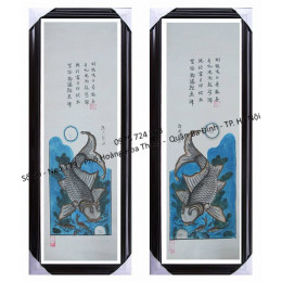 Tranh Lý Ngư Vọng Nguyệt